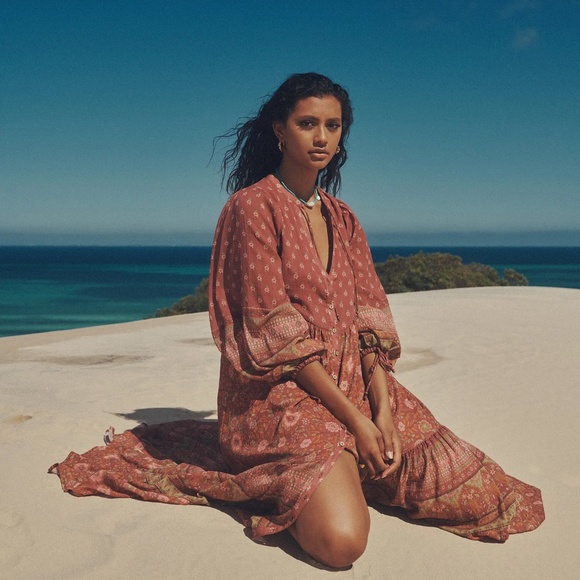 Spell Rust Maxi Dress like NEW - Picture 3 of 15